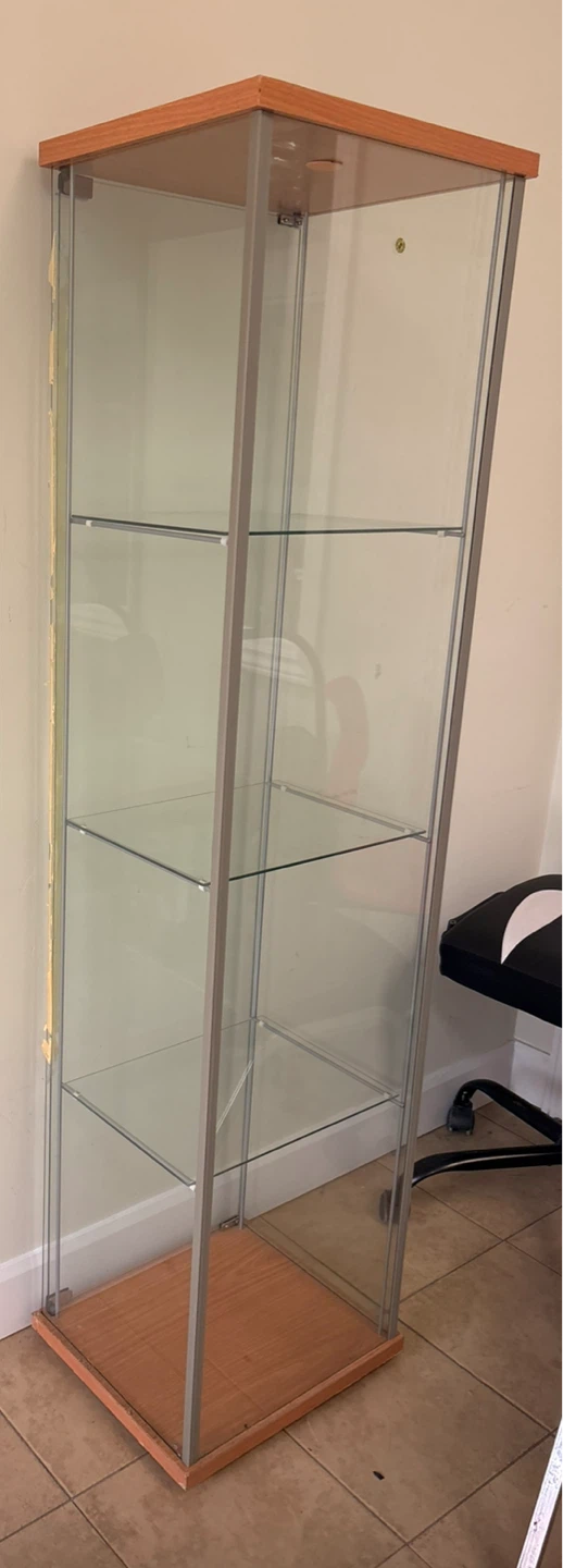 $45 IKEA Detolf Glass Display Cabinet reg $89.99