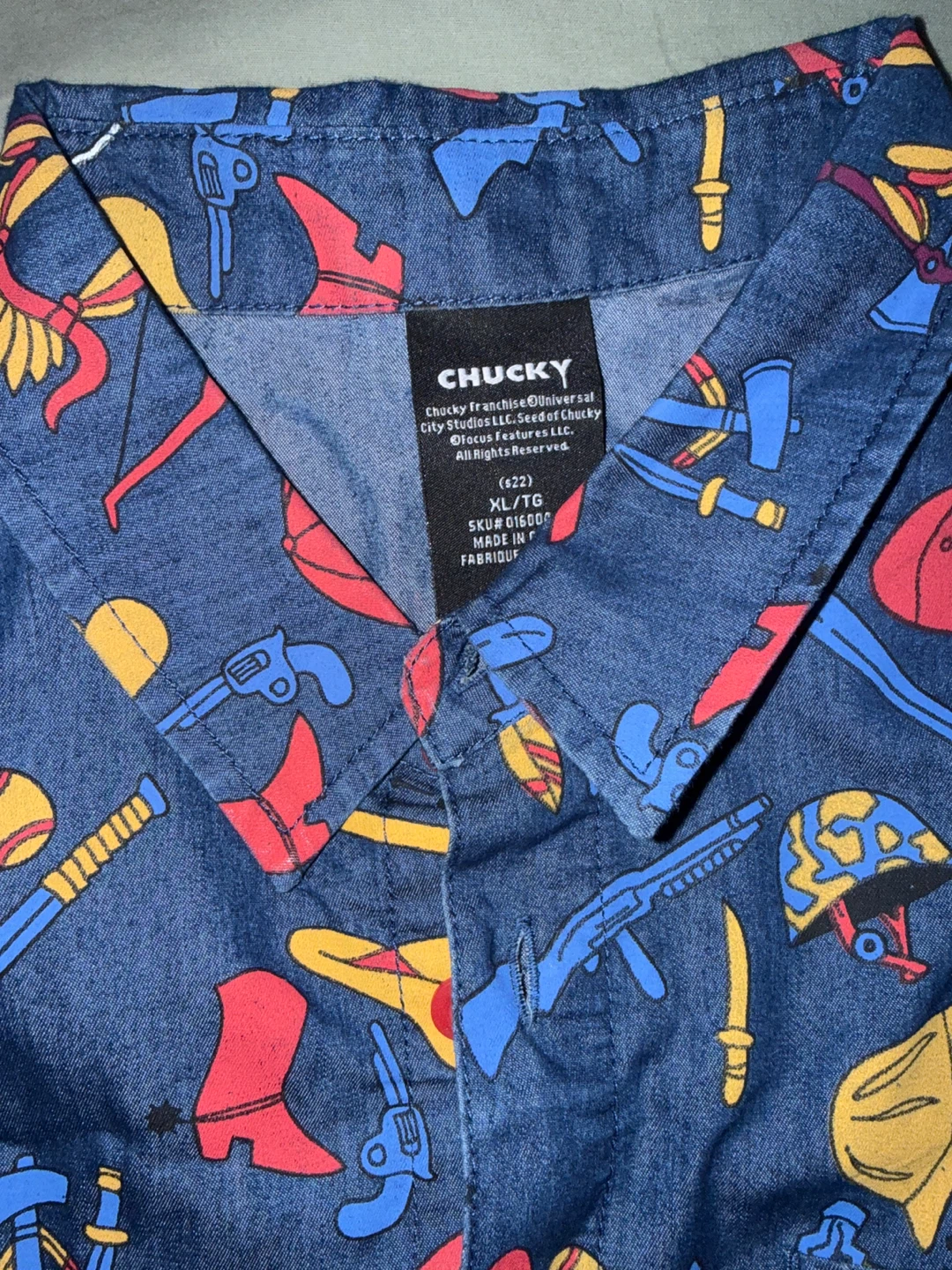 Chucky costume Good Guys Shirt and Mask Set - photo 2