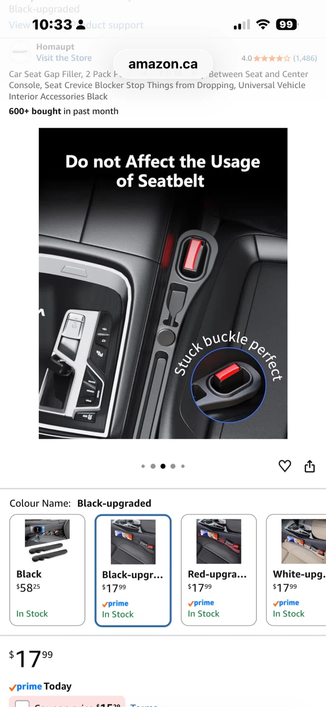 Car Seat Gap Filler Organizers