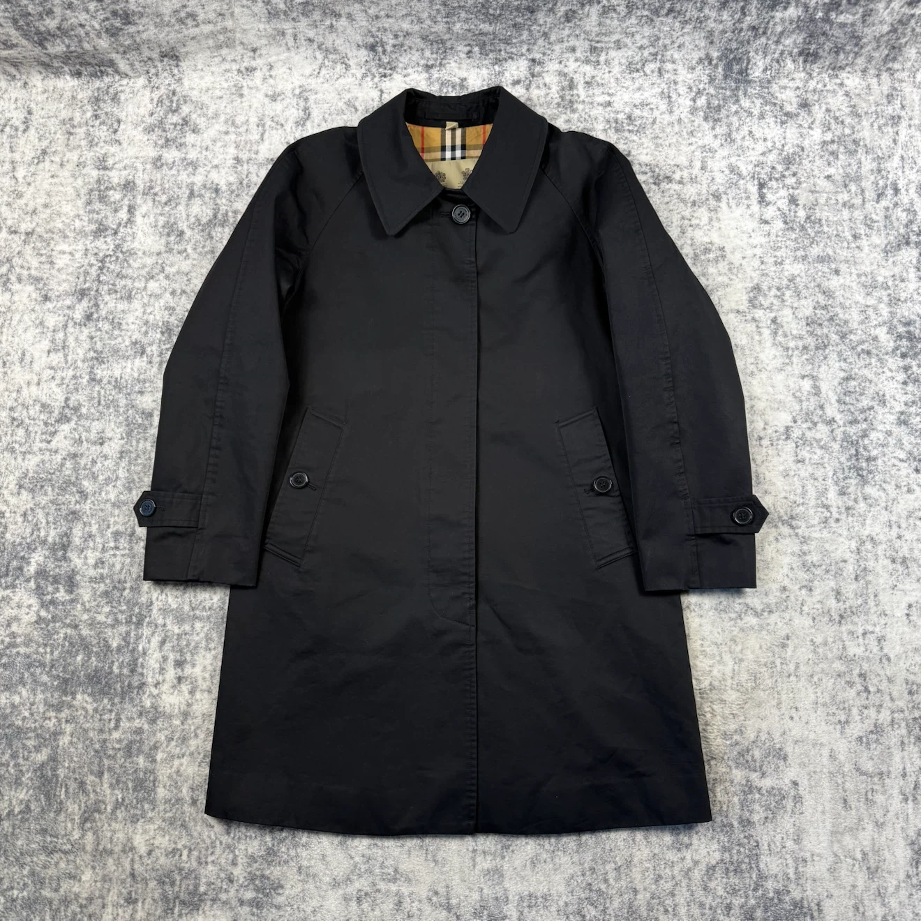 Burberry The Camden Black Cotton Car (Women’s) Coat