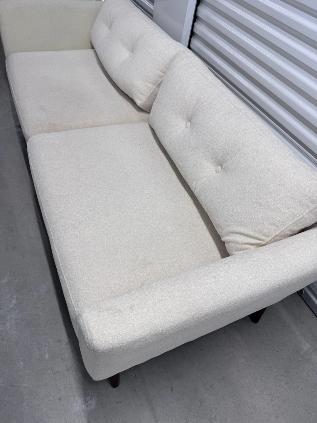 Cream Mid-Century Modern Sofa - photo 2
