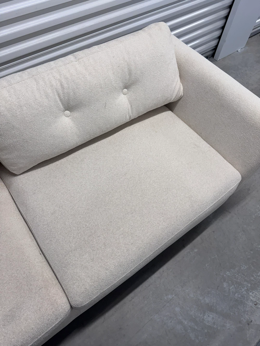 Cream Mid-Century Modern Sofa - photo 4