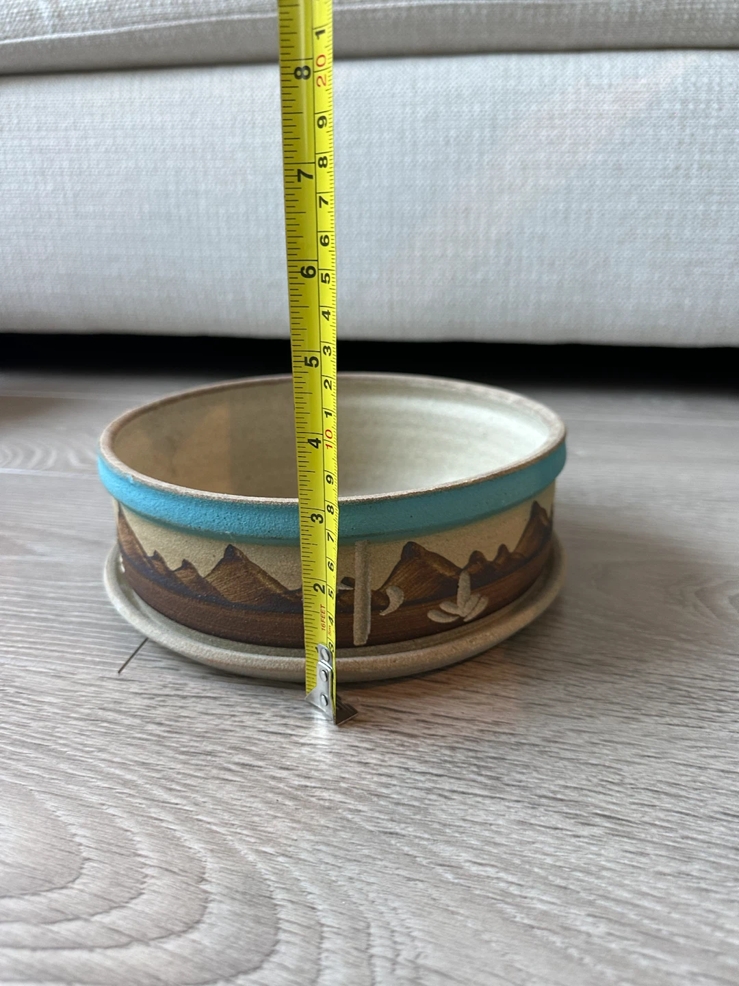 NEW Vintage 1980/1990s Handmade Decorative Clay Bowl/Planter Pot - photo 4