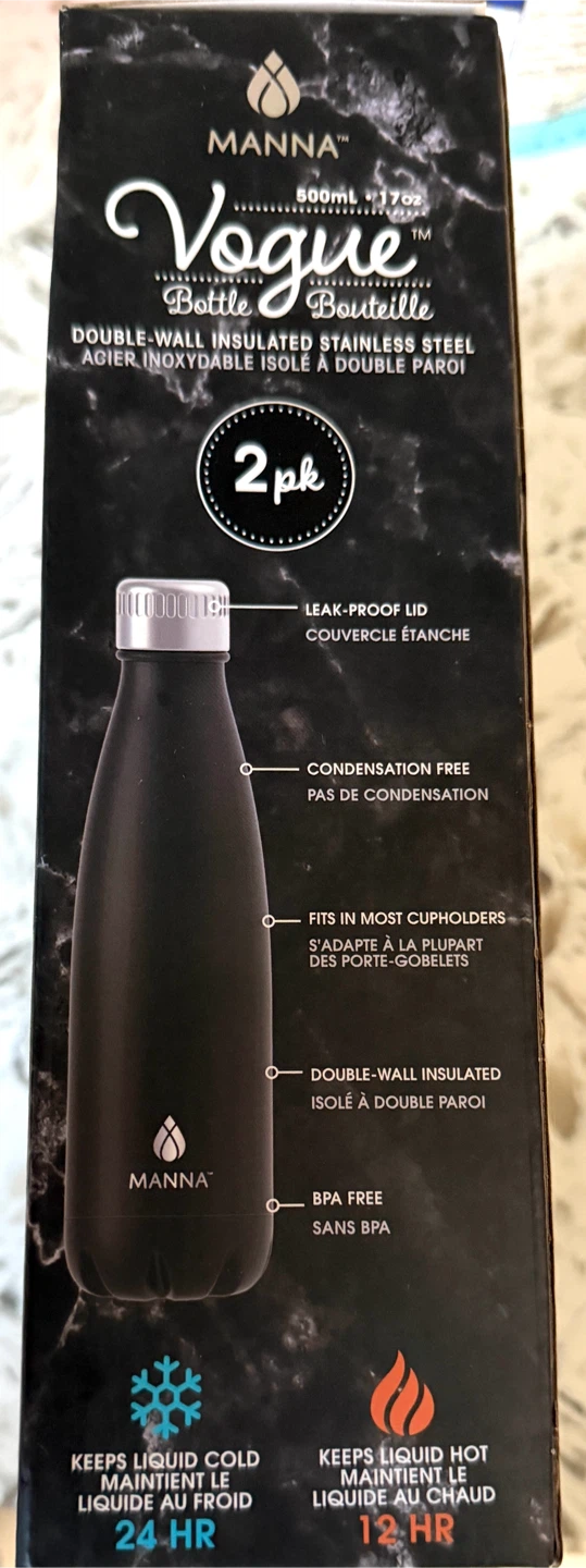 Manna Vogue 500ml Insulated Water Bottle 2-Pack - photo 2