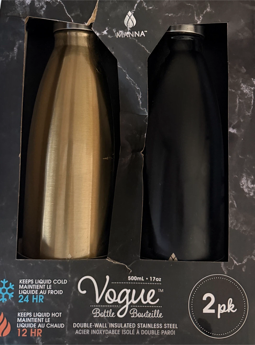 Manna Vogue 500ml Insulated Water Bottle 2-Pack - photo 3