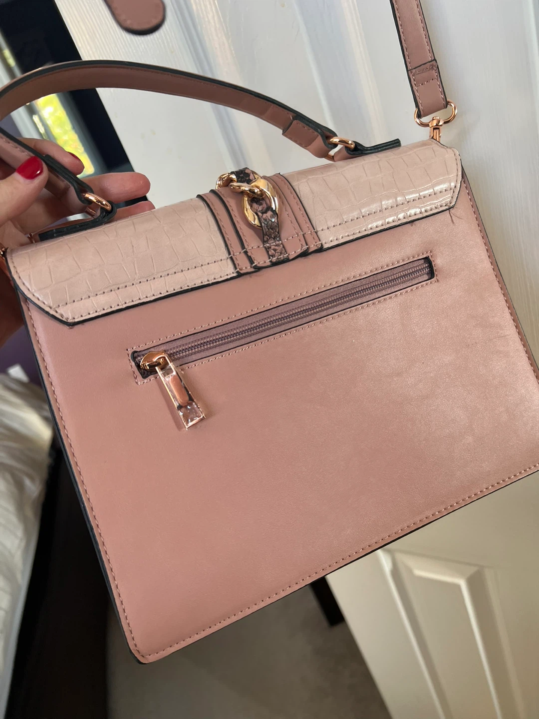 ALDO Pink Crossbody Bag with Chain Detail - photo 3