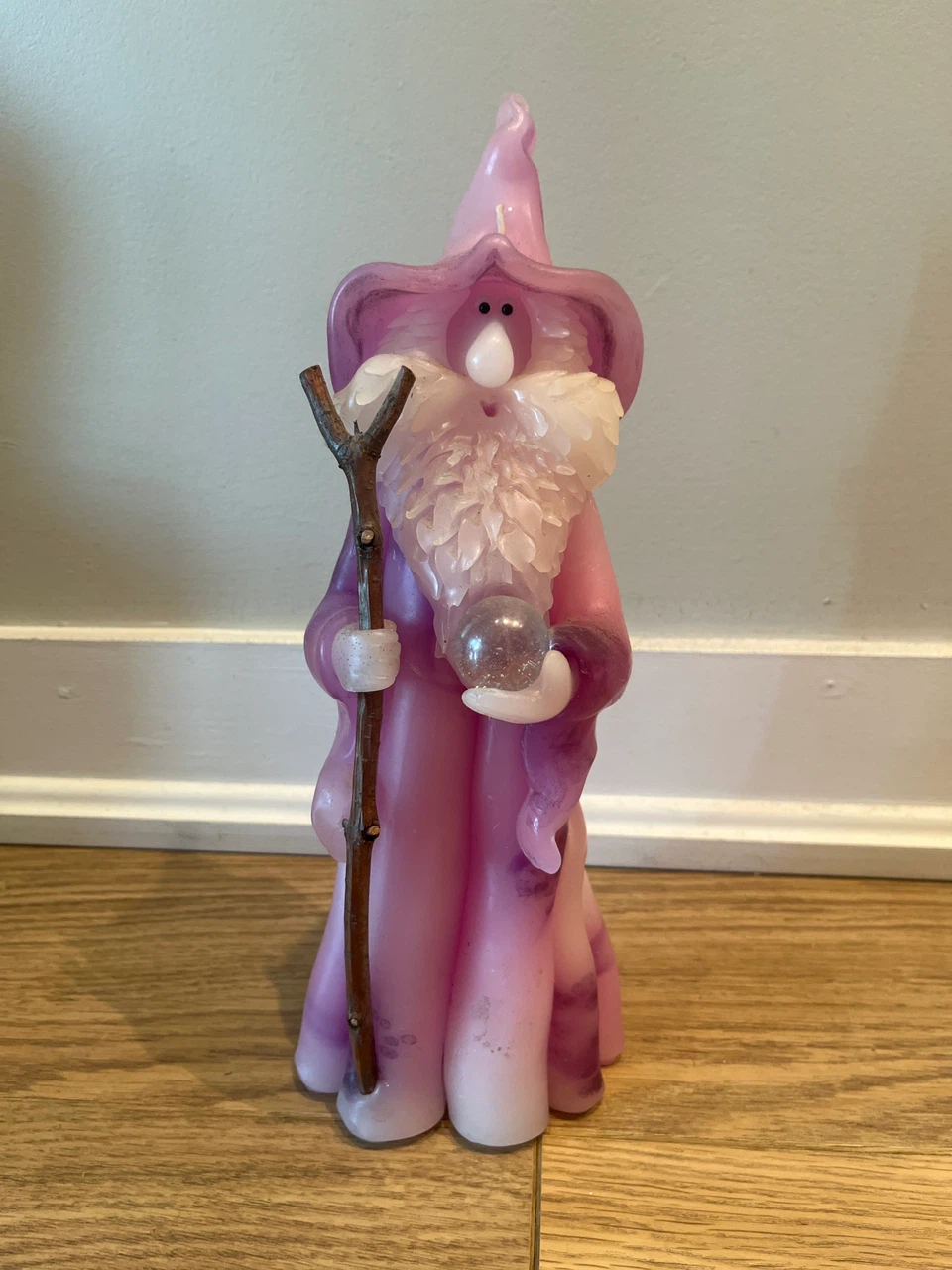 Pink Wizard Shaped Candle