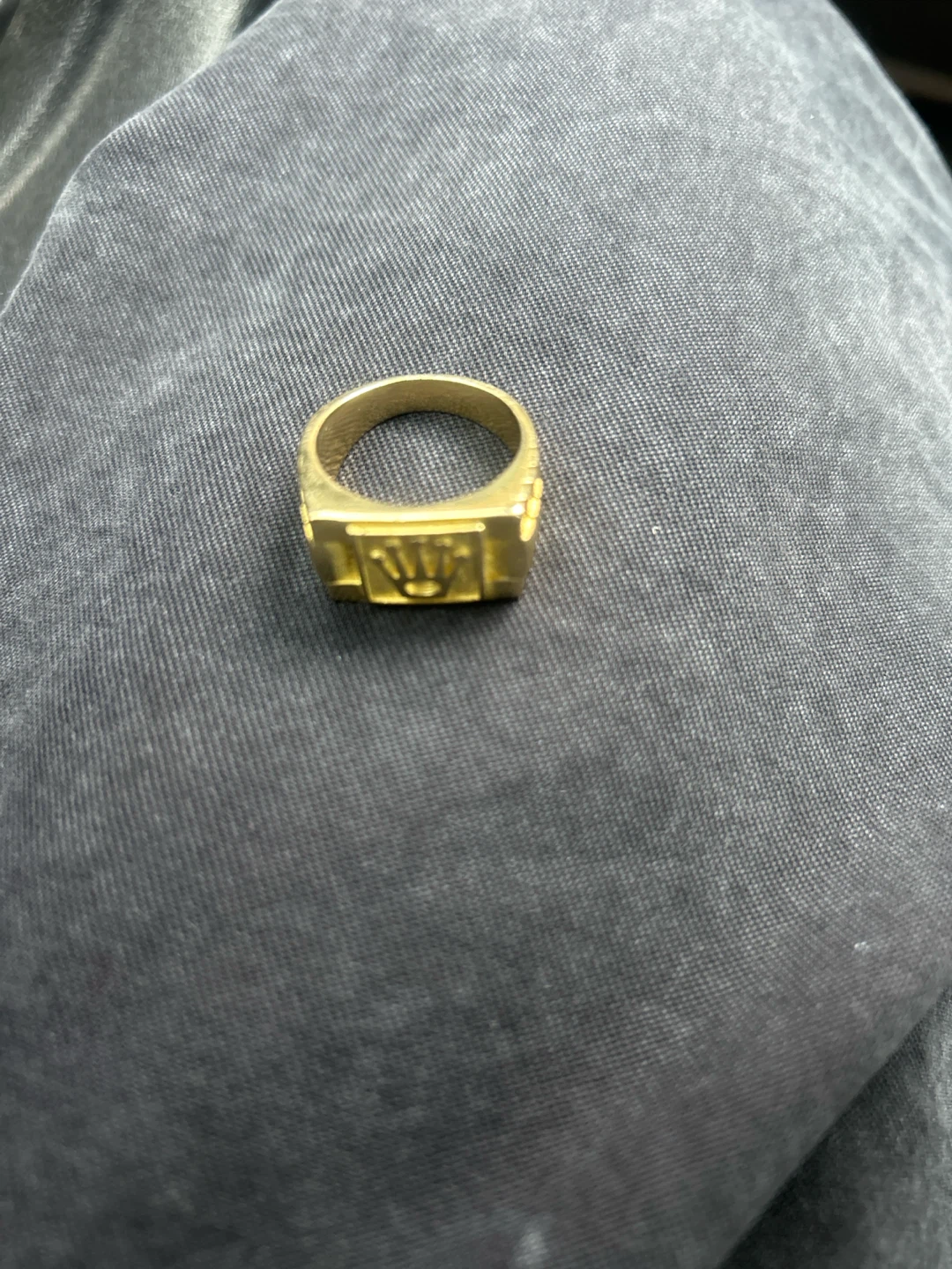 Gold Tone Crown Design Ring