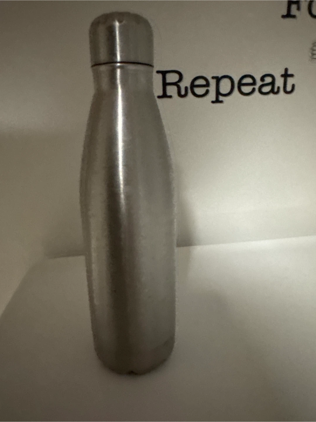 Silver Stainless Steel Water Bottle