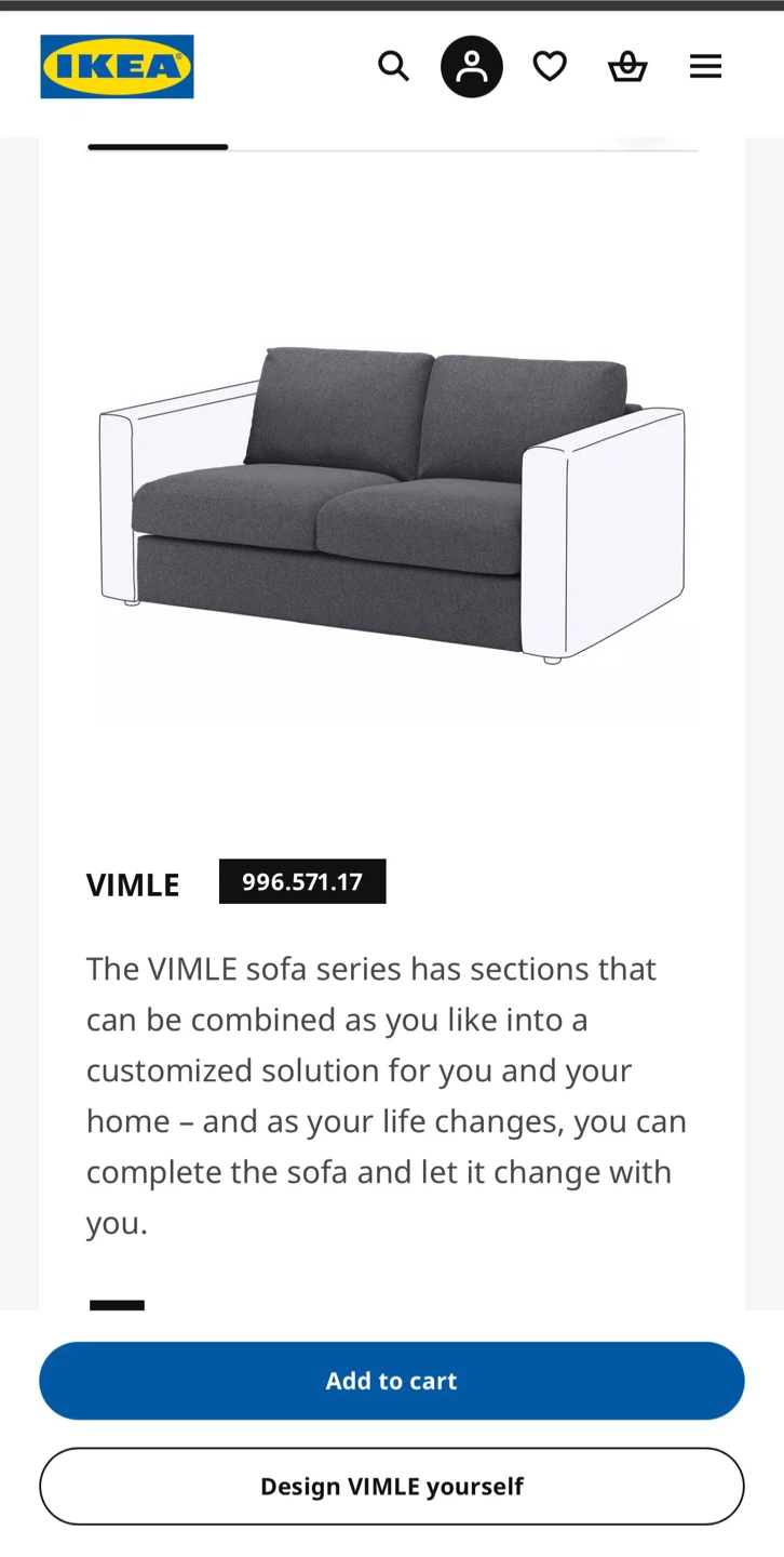 IKEA VIMLE 2-Seat Sofa - photo 2