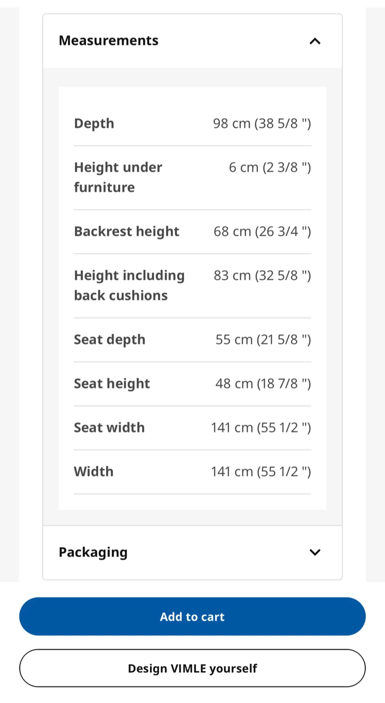 IKEA VIMLE 2-Seat Sofa - photo 3