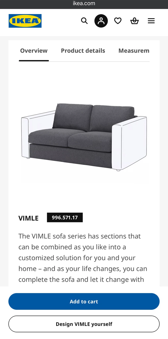 IKEA VIMLE 2-Seat Sofa - photo 4