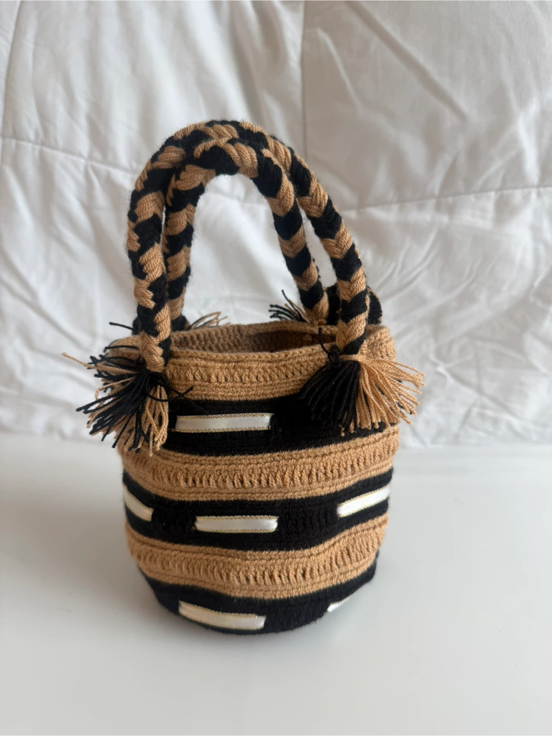 Crocheted Bucket Handbag - photo 3