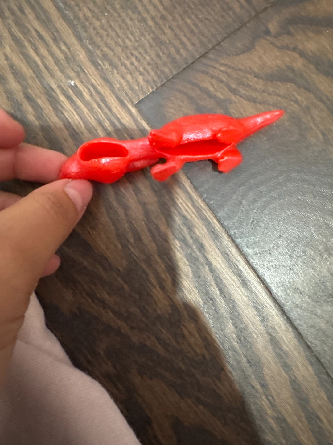 Small Red Plastic Dinosaur Toy - photo 2