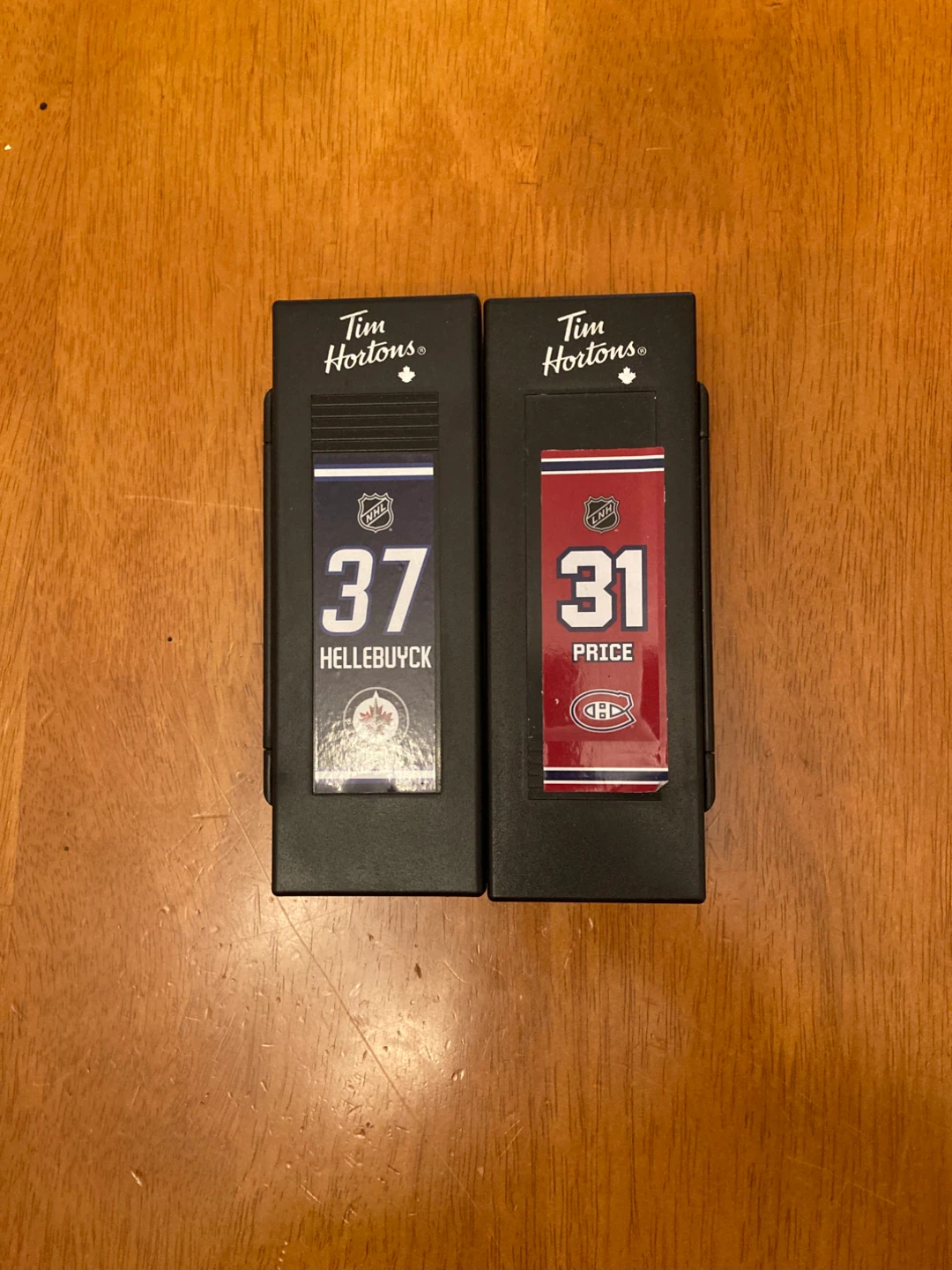 Tim Hortons NHL Collectible Cases Hellebuyck and Price