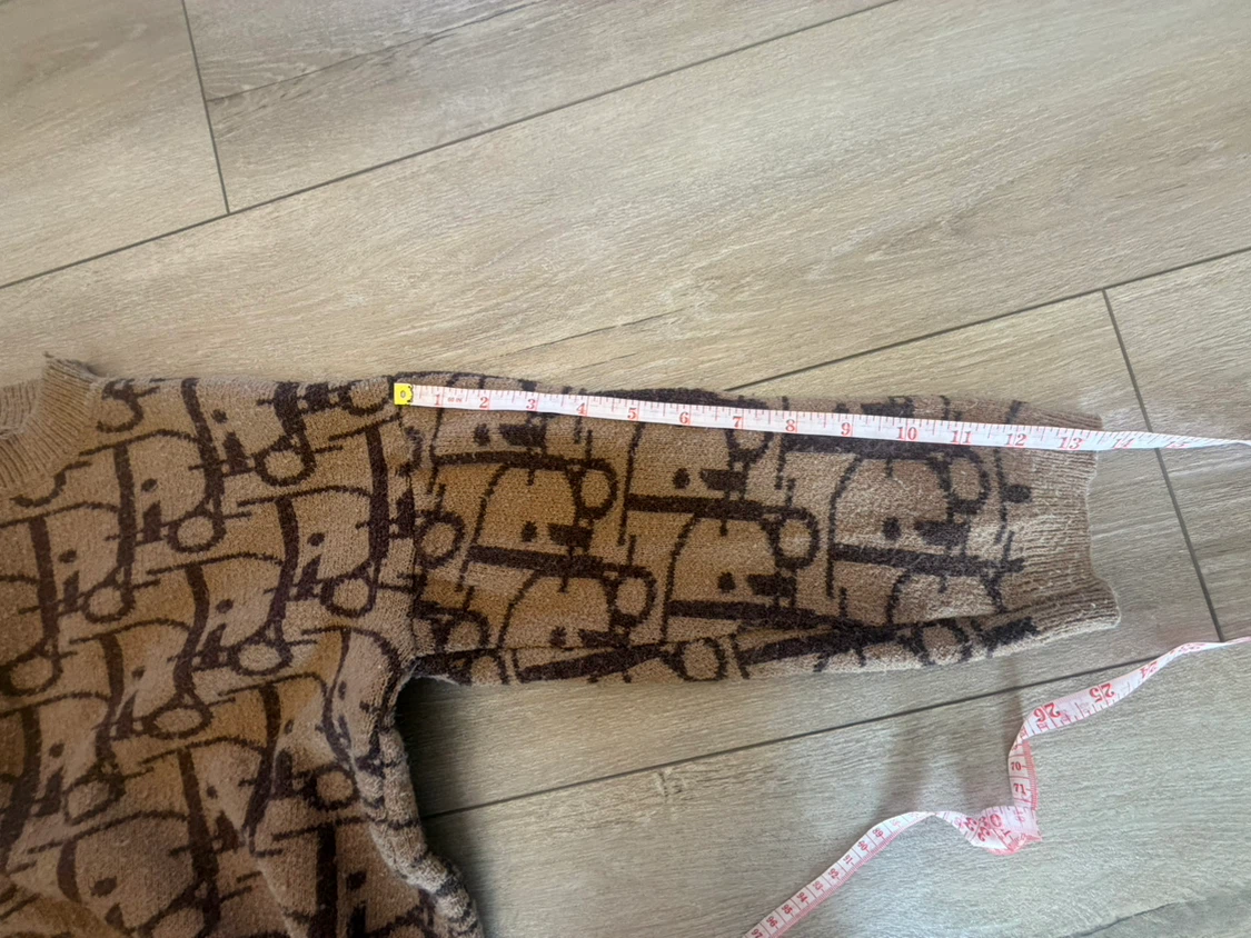 Brown pattern knit sweater - photo 4