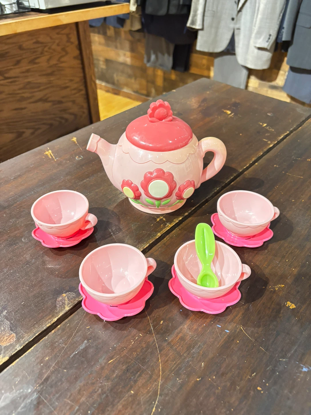 Pink Floral Toy Tea Set