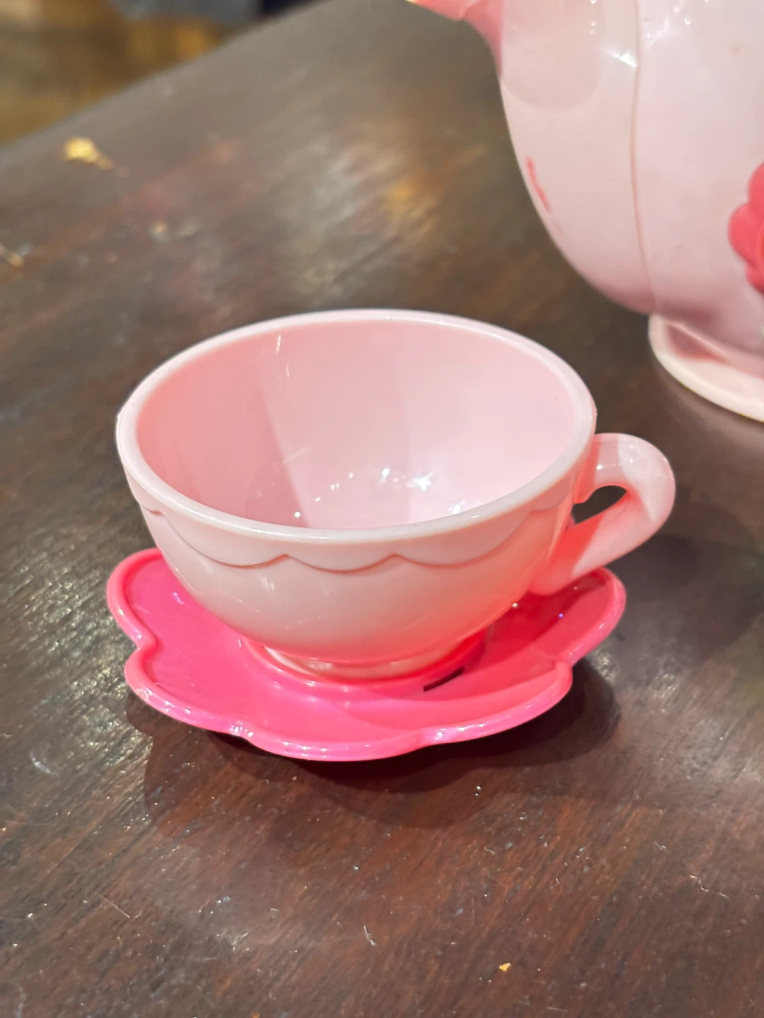 Pink Floral Toy Tea Set - photo 2