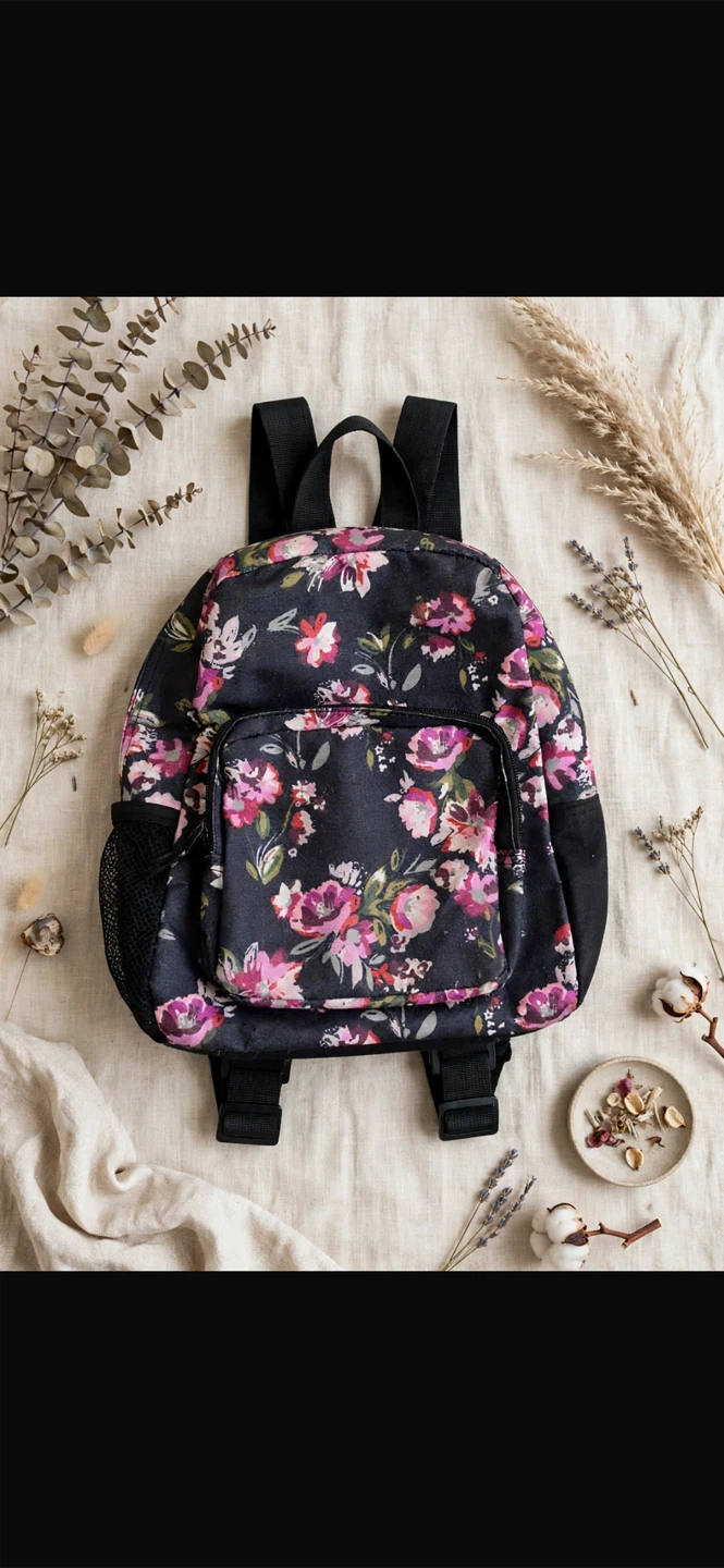 Floral pattern mini backpack - photo 3