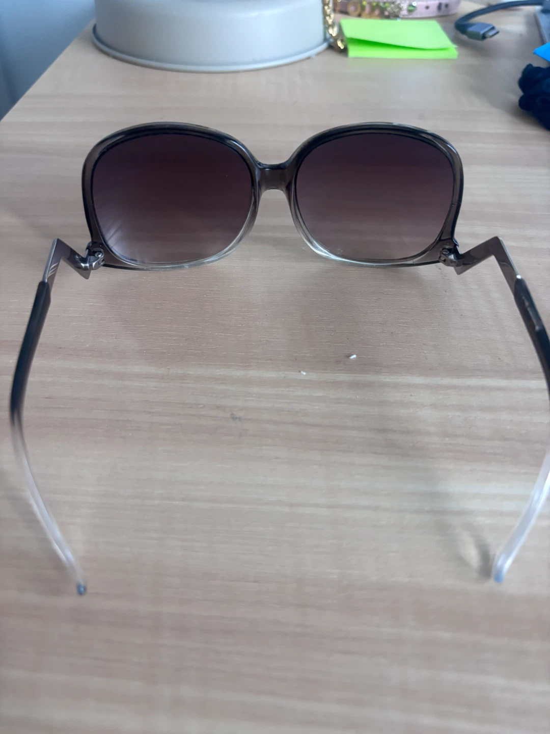 Vintage Oversized Sunglasses (Smoky Brown Retro Frames) - photo 2