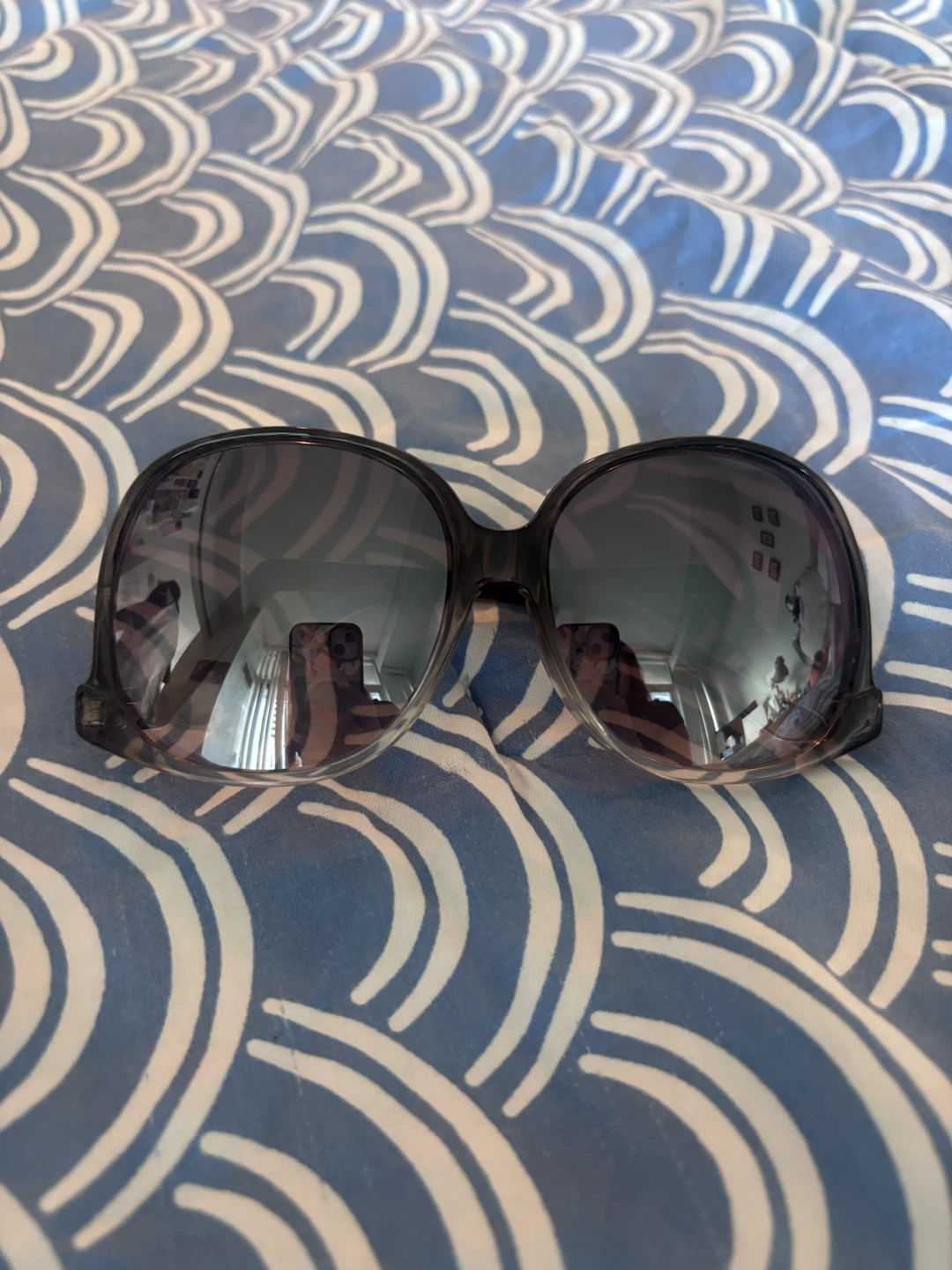 Vintage Oversized Sunglasses (Smoky Brown Retro Frames) - photo 4