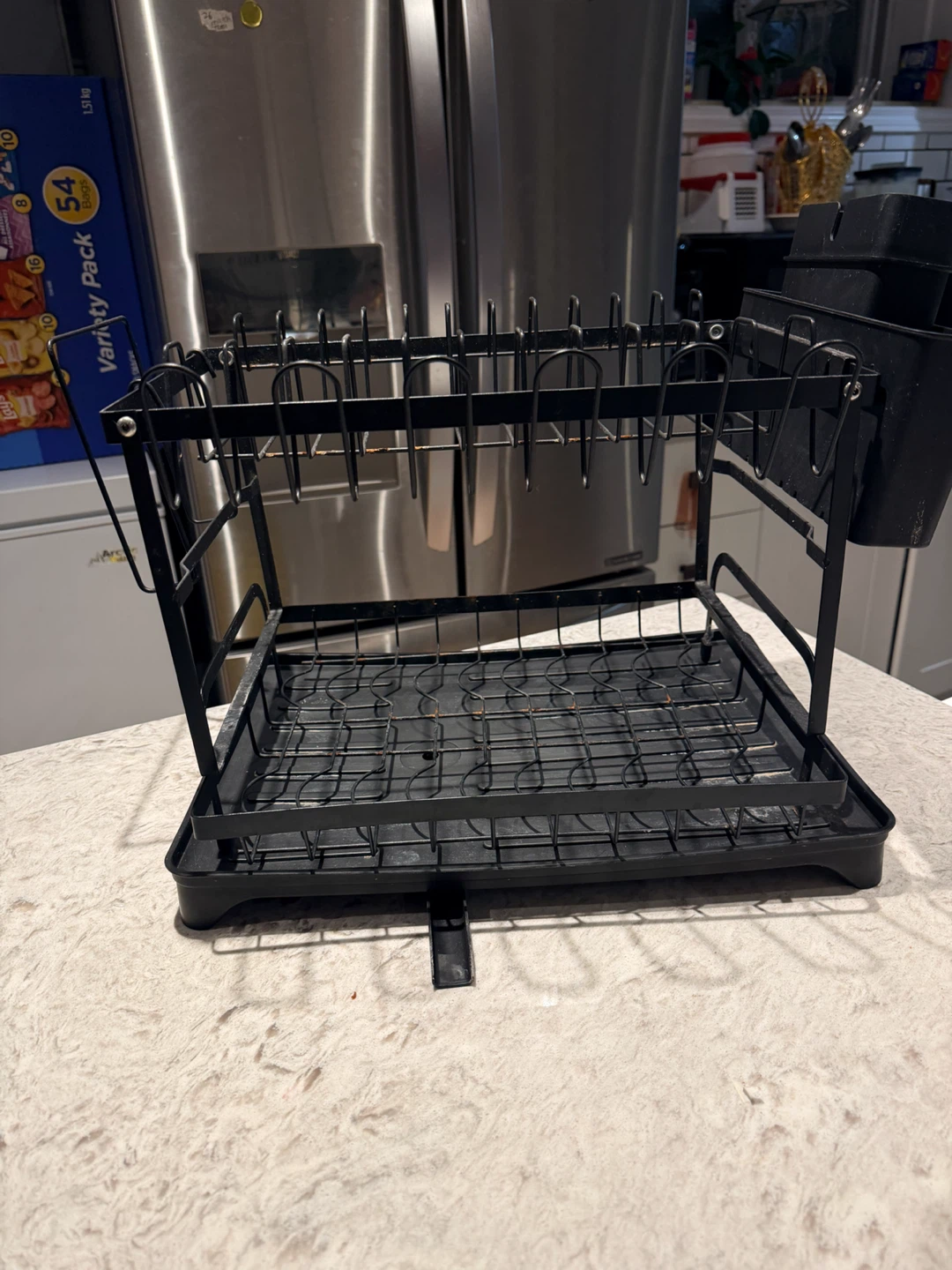 Two-Tier Black Dish Drying Rack - photo 2