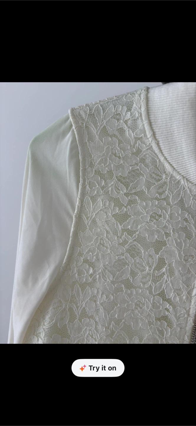 INGNI White Lace Bomber Jacket - photo 2