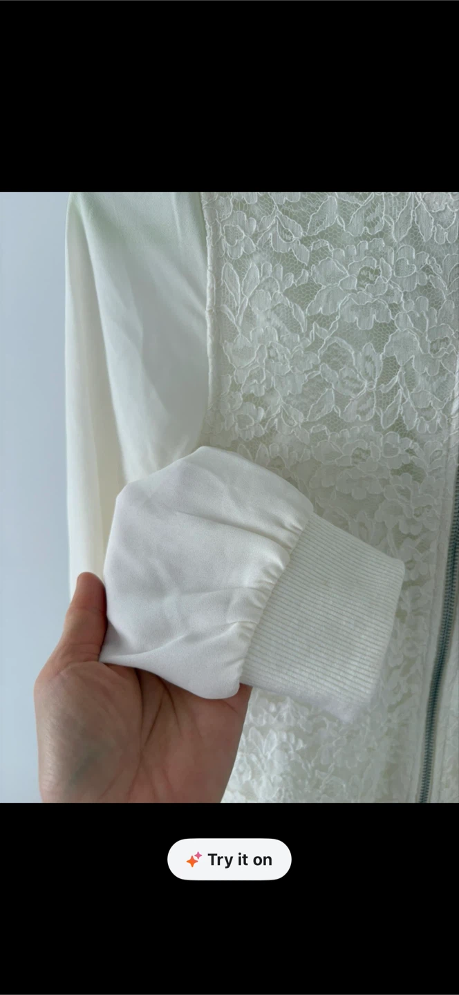 INGNI White Lace Bomber Jacket - photo 3