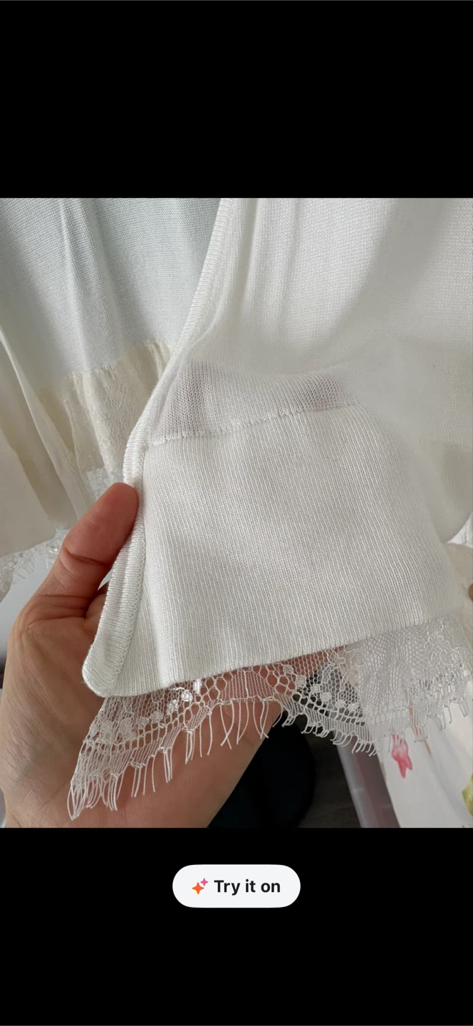 Tommy Hilfiger White Lace Trim Cardigan - photo 2