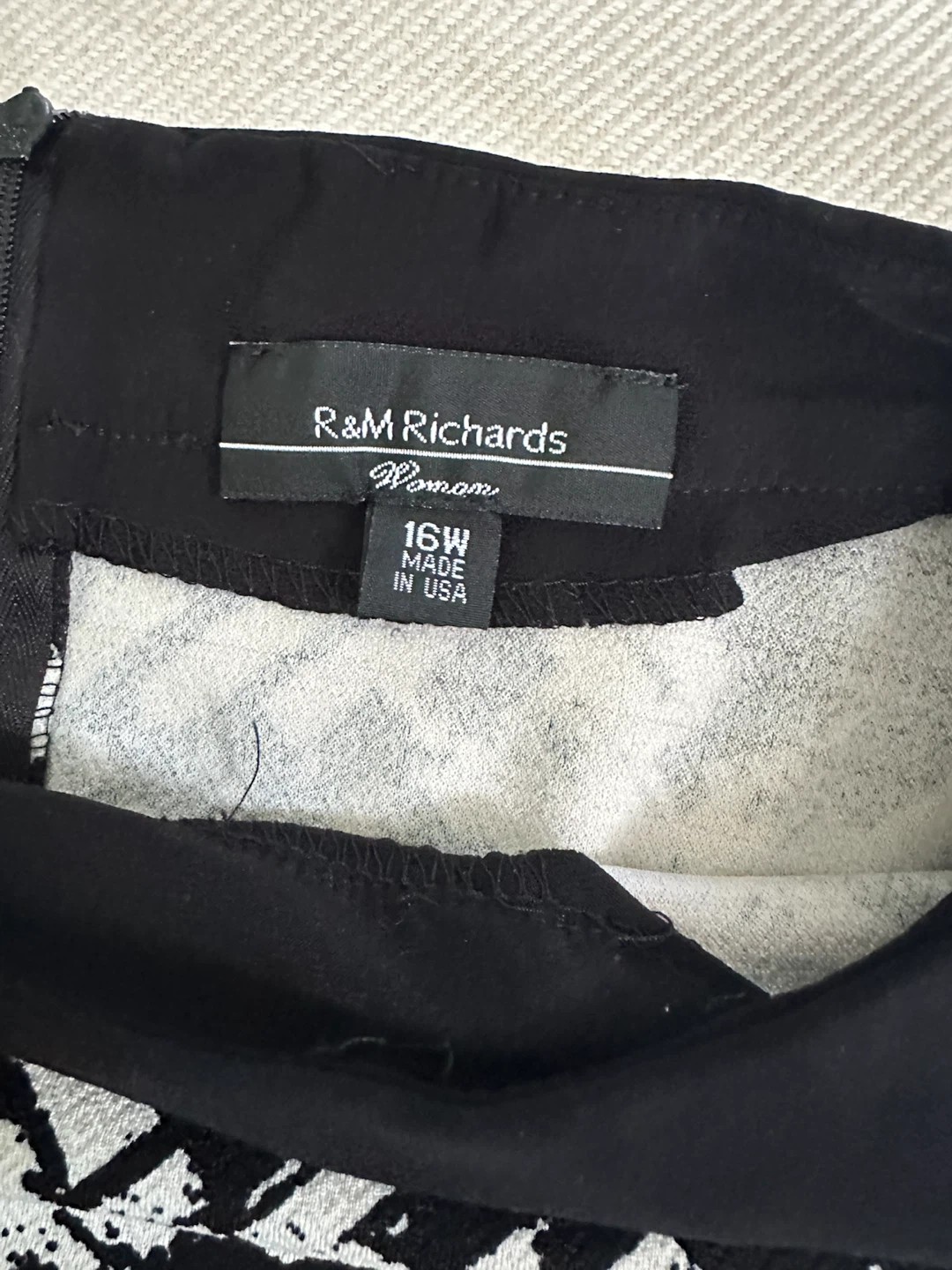 R&M Richards Sleeveless Dress Black and White - photo 3