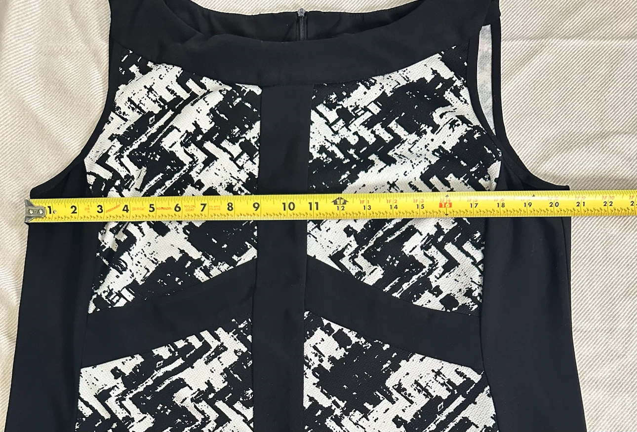R&M Richards Sleeveless Dress Black and White - photo 5