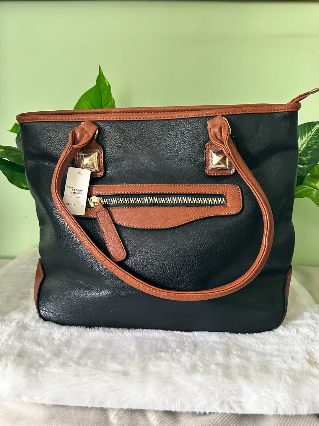 Black and Brown Tote Bag