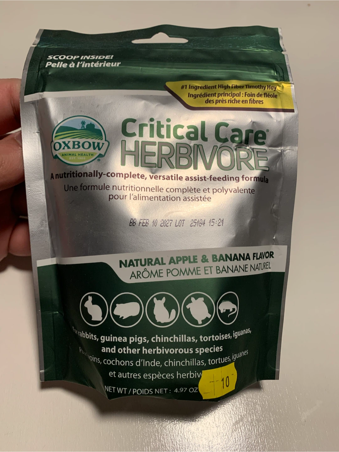 Oxbow Critical Care Herbivore Apple & Banana