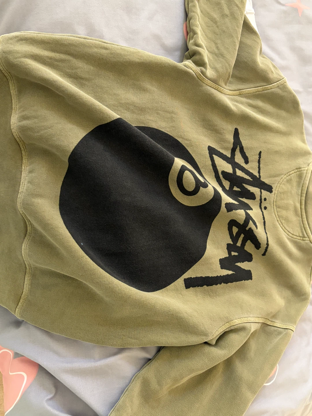 Stüssy 8-Ball Crewneck Sweatshirt Olive - photo 2
