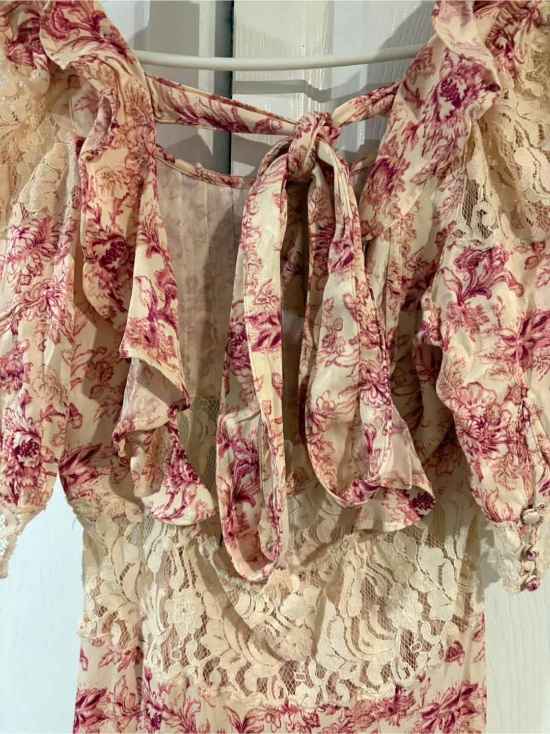 NEW Free People Floral Mini Dress with Lace Detail - photo 4