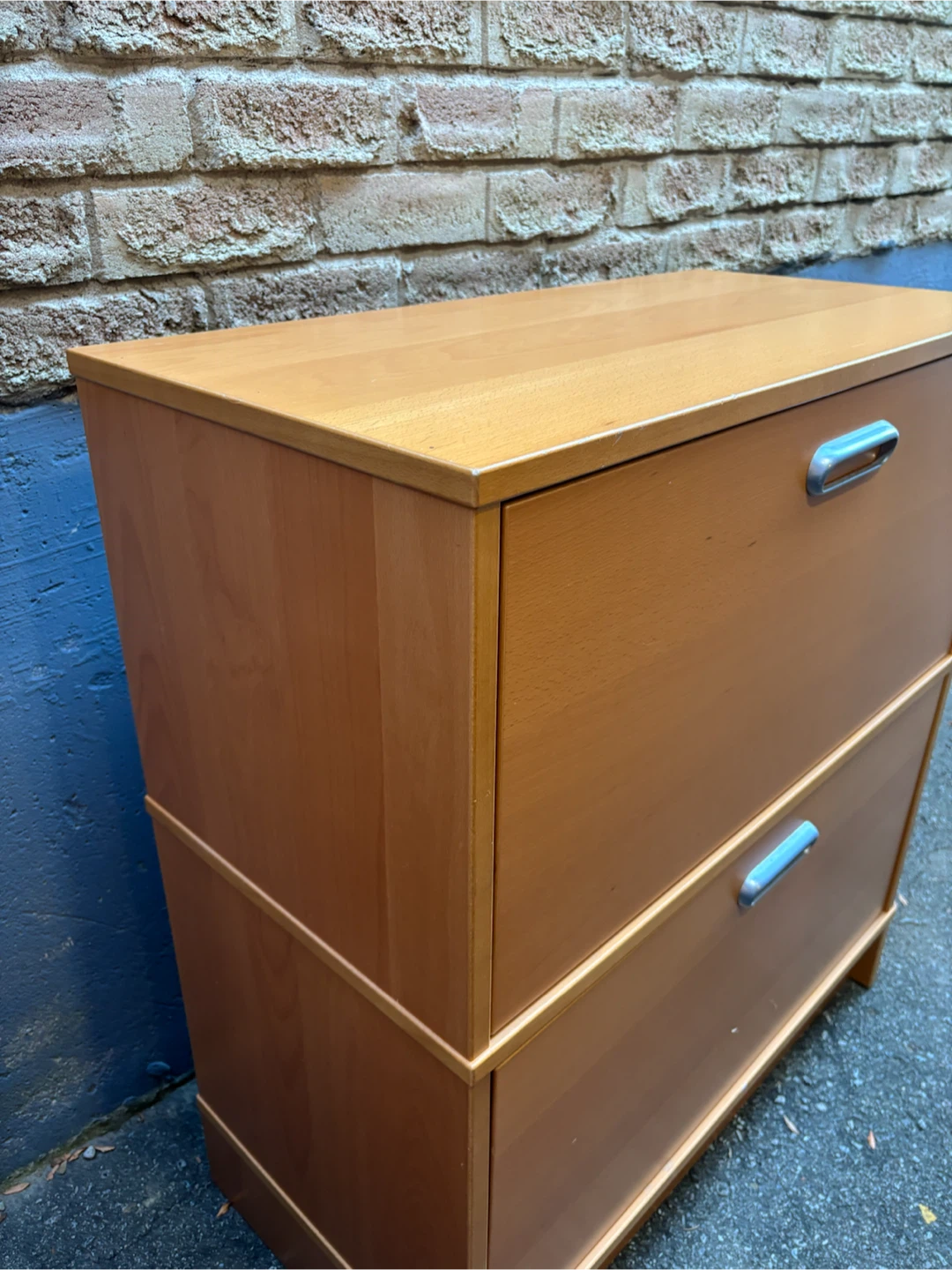 2-Drawer ikea Wooden Filing Cabinet - photo 2