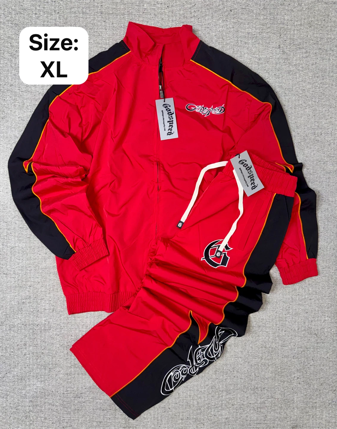 Godspeed Tracksuit Red and Black Size XL
