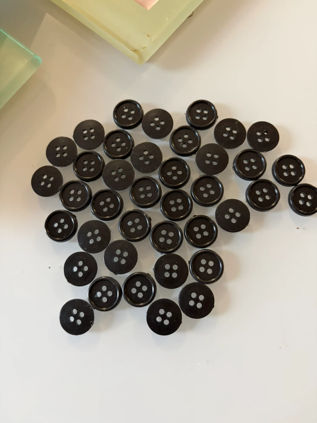 Set of 40 Small Black Buttons