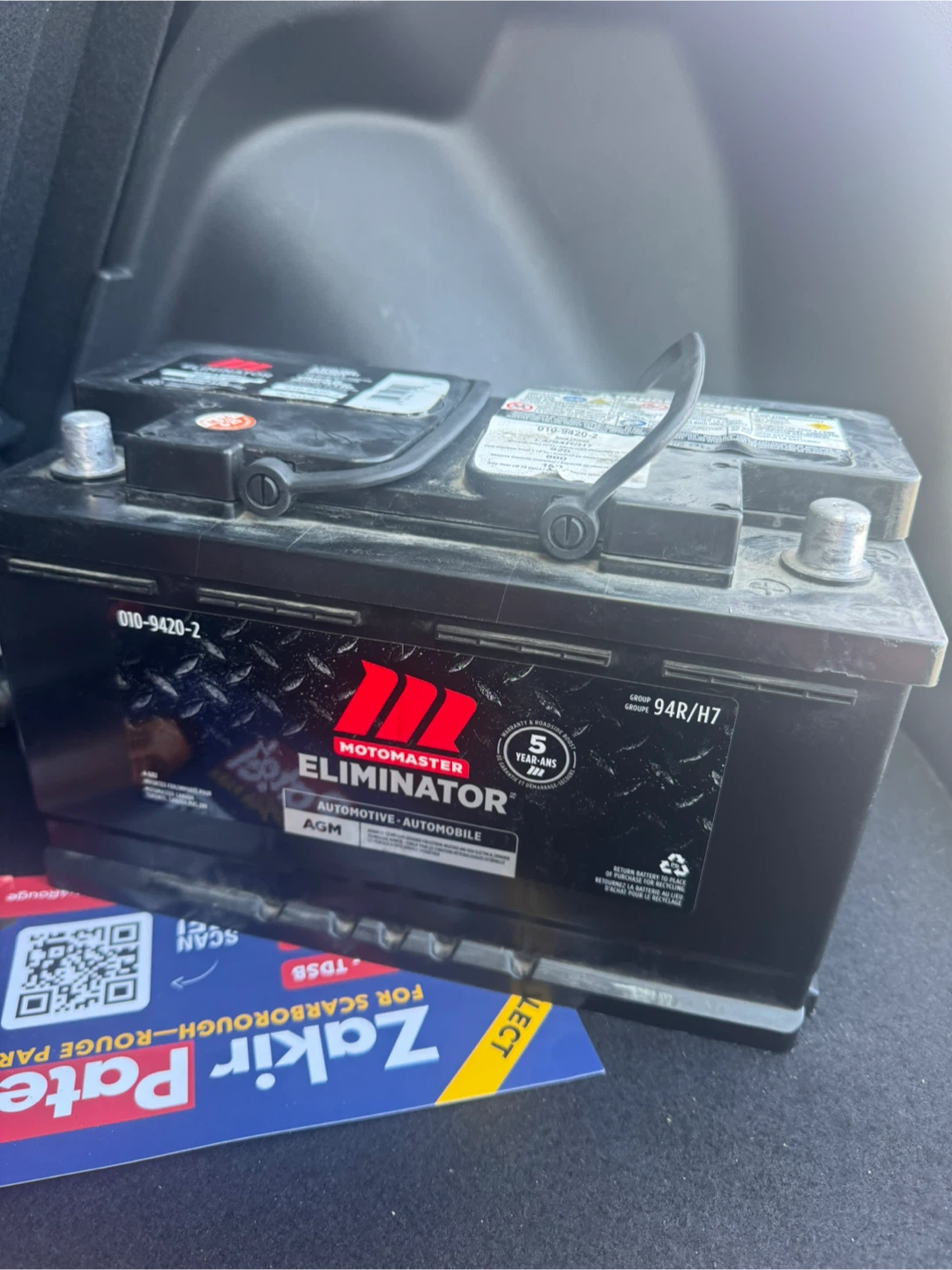 MotoMaster Eliminator AGM Battery Group 94R/H7