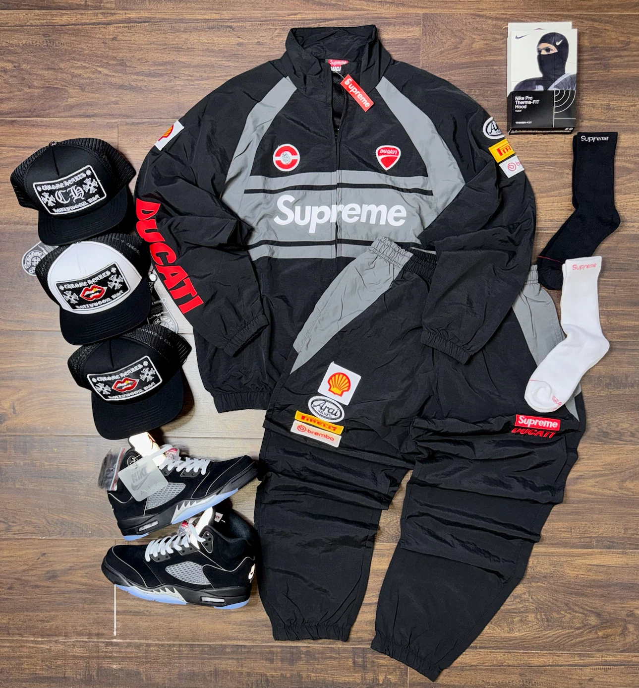 Supreme x Ducati Track Jacket and Pants Set