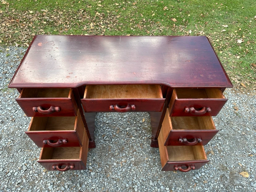Vintage Solid Wood Cherry Finish Desk (CAN DELIVER) - photo 4