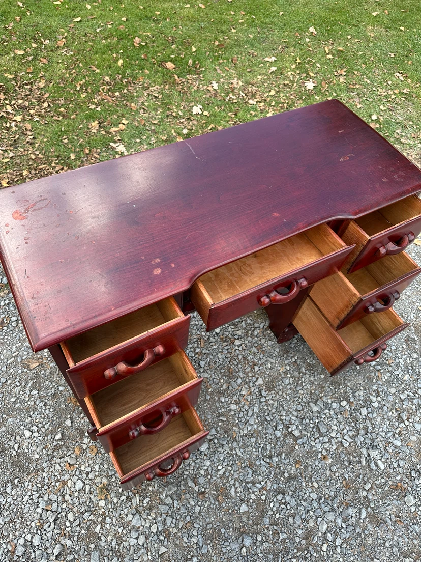 Vintage Solid Wood Cherry Finish Desk (CAN DELIVER) - photo 5