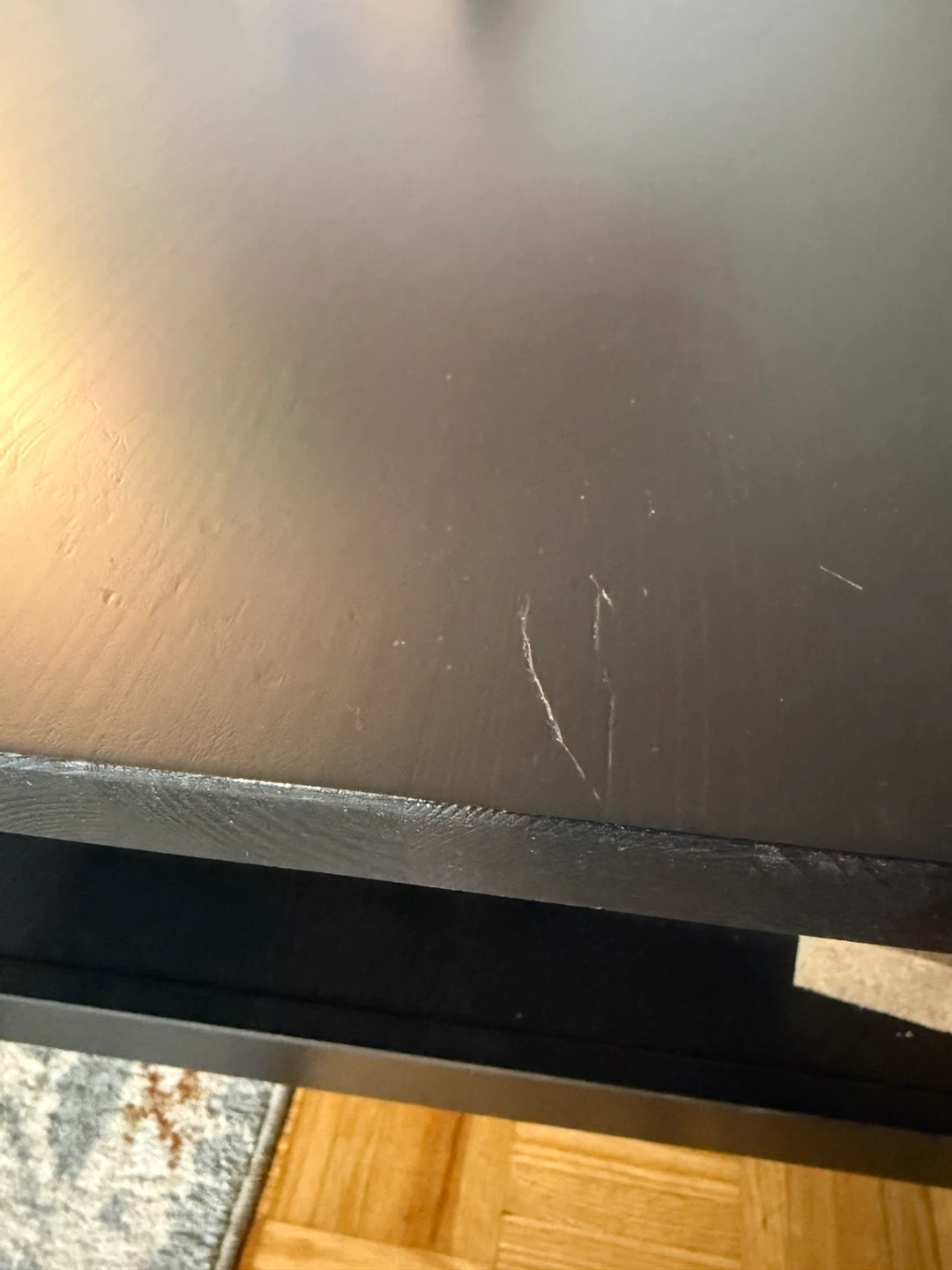 IKEA Black Wooden Side Table - photo 2
