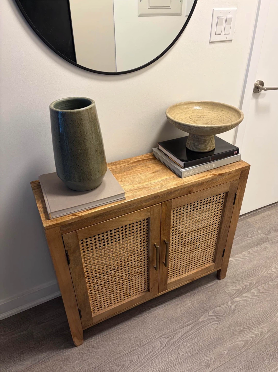 Wood & Rattan Cabinet / Sideboard - photo 2
