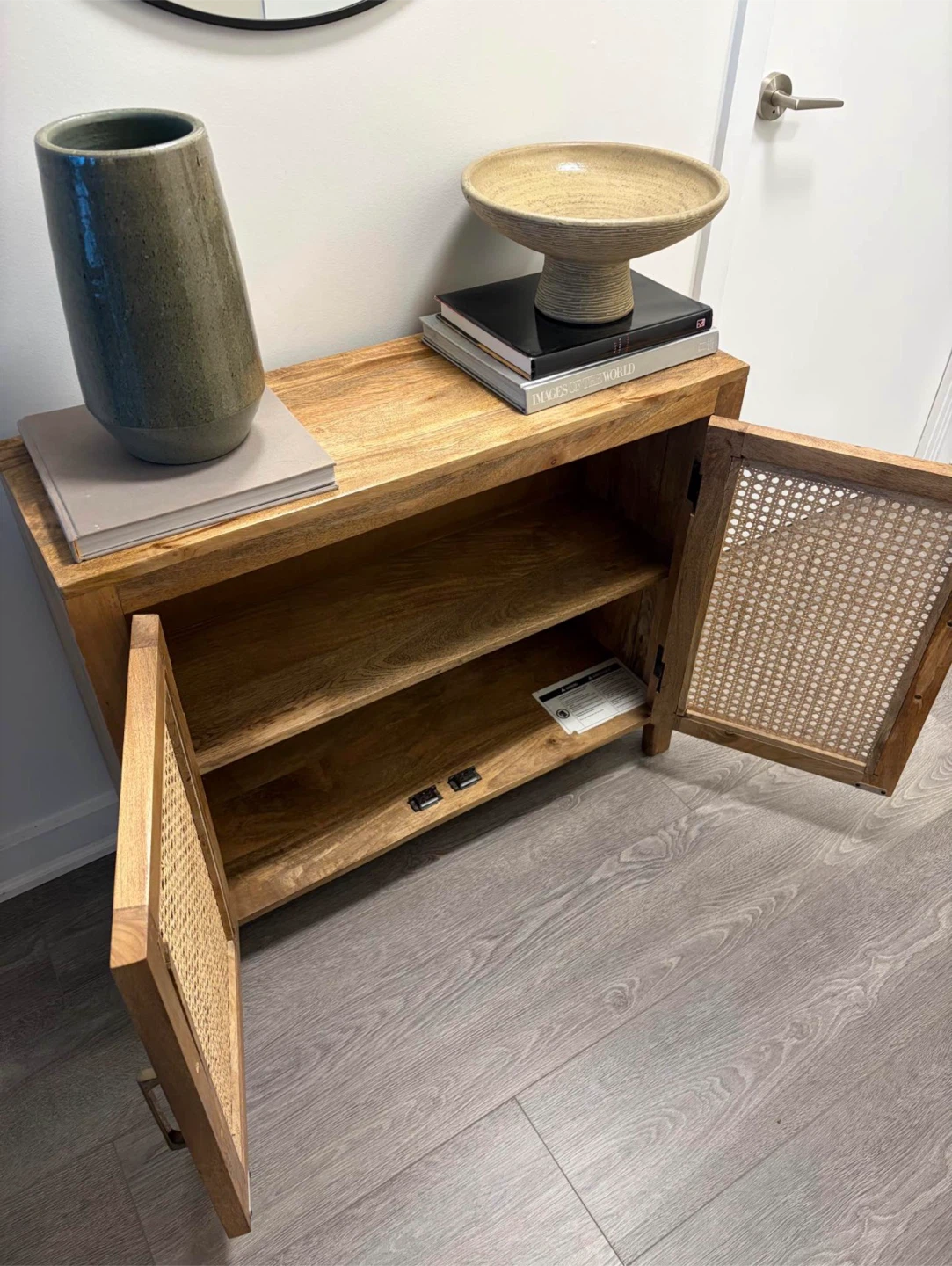 Wood & Rattan Cabinet / Sideboard - photo 4