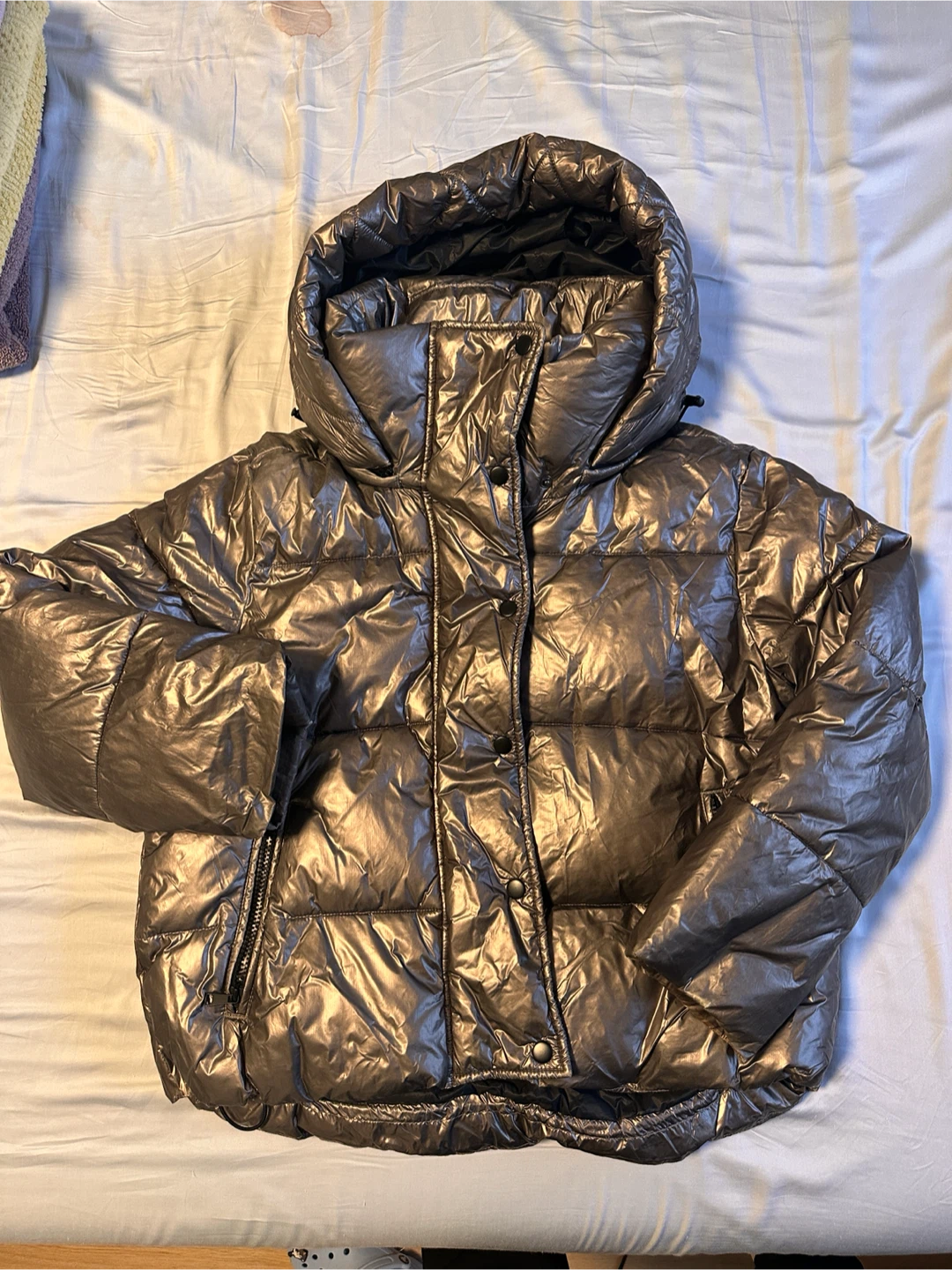 GAP SP Petite Metallic Puffer Jacket - photo 4
