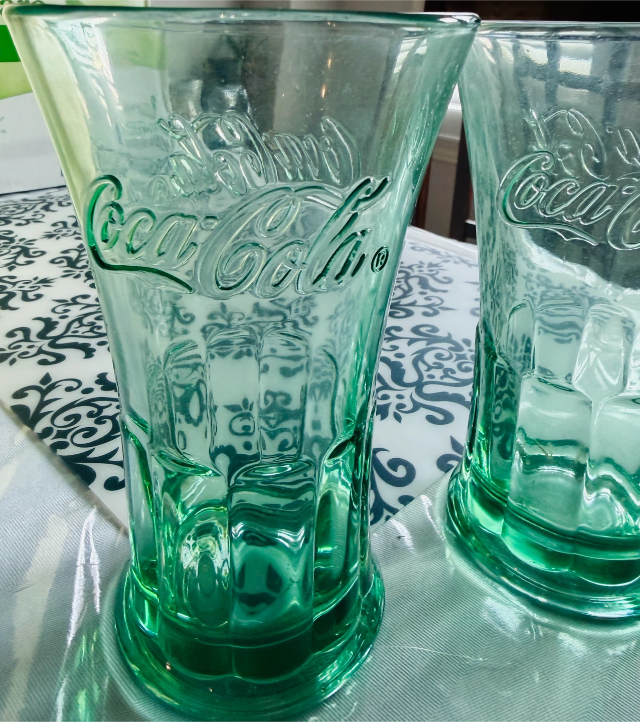 Set of 4 Coca-Cola Green Glass Tumblers - photo 2