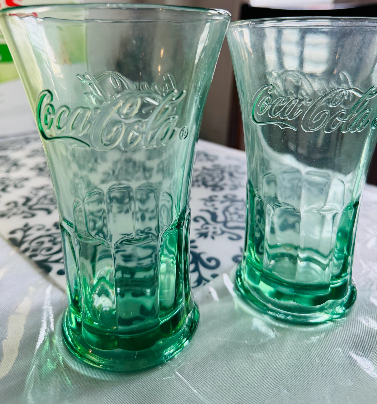 Set of 4 Coca-Cola Green Glass Tumblers - photo 3