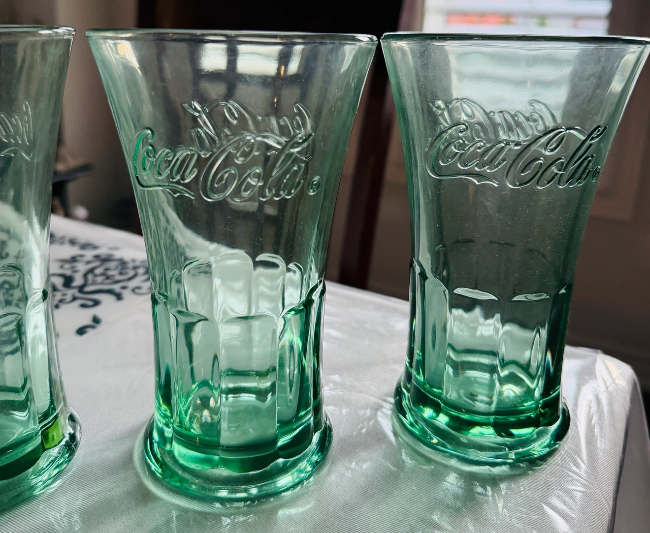 Set of 4 Coca-Cola Green Glass Tumblers - photo 4