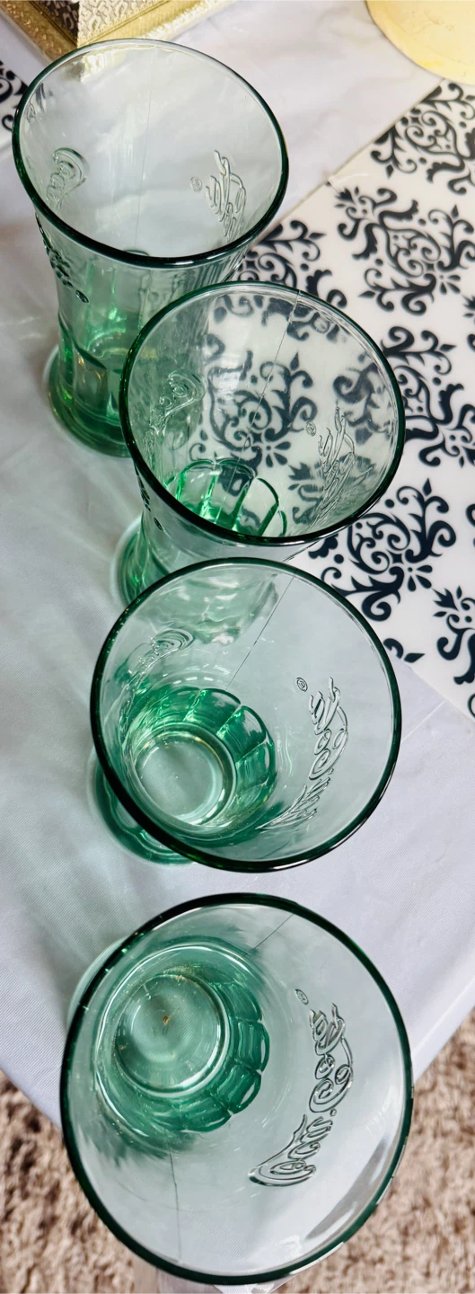 Set of 4 Coca-Cola Green Glass Tumblers - photo 5